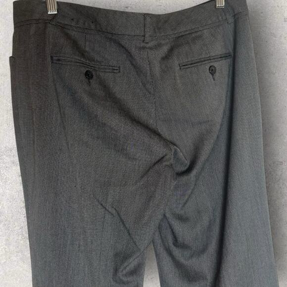 Vintage Express Black white mini  Plaid Wide Leg Editor Pants  12 Y2K Goth Chic - Picture 4 of 8